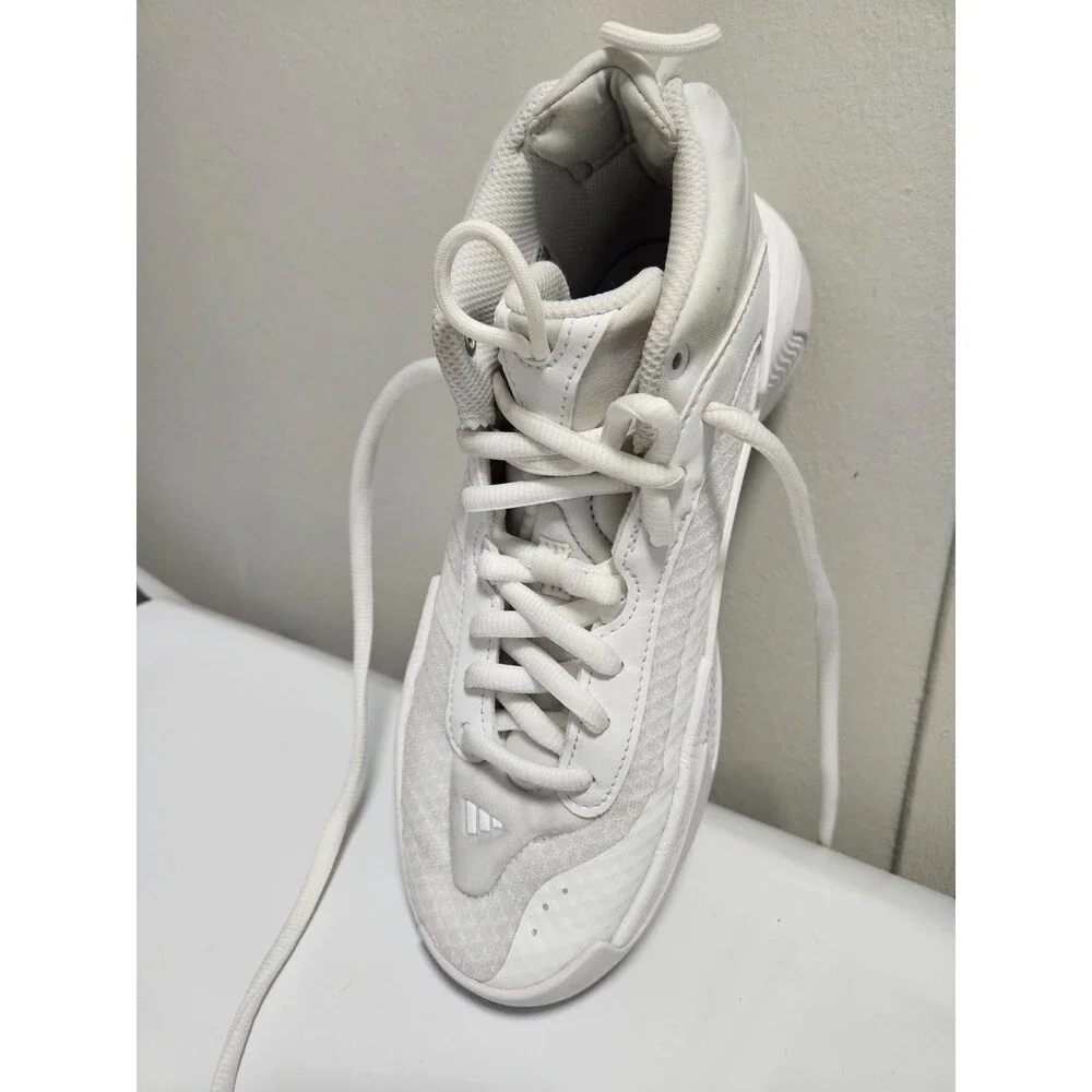 Adidas Womens Exhibit Select IG6627 White Basketball Shoes Sneakers Size 7